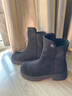 他她（TATA）氣質(zhì)粗跟短靴女靴子休閑通勤時(shí)裝靴冬季新款鞋子W5K04DD4 黑色 36 曬單實(shí)拍圖