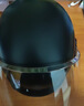 金力盾防暴頭盔防爆鋼盔M88頭盔德式帶面罩頭盔 保安執勤防護頭盔 鋼琴黑帶面罩德式盔(防暴字) 曬單實(shí)拍圖