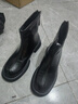 啄木鳥(niǎo)皮面馬丁靴女26年春夏季新款切爾西短靴百搭軟底一腳蹬瘦瘦靴 黑色 37 (235mm) 曬單實(shí)拍圖
