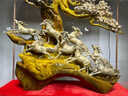 慕芳閣（MONFONGO）金絲楠木雕馬到成功大型落地根雕擺件公司企業(yè)開(kāi)業(yè)喬遷禮物辦公室 八駿雄風(fēng)（長(cháng)1.22高1.58米） 曬單實(shí)拍圖