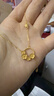 周六福（ZLF）  黃金套鏈女款足金999閃砂花朵小桃花鏈墜 計價(jià) 40+5cm尾鏈 - 4.99g 曬單實(shí)拍圖