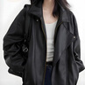 班尼路（Baleno）潮流重工復古立領(lǐng)皮衣外套女設計感機車(chē)夾克上衣女裝2025秋冬新款 曬單實(shí)拍圖