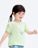 巴拉巴拉童裝兒童短袖t恤抑菌女童圓領(lǐng)上衣小童寶寶夏裝甜美洋氣 粉綠-抗菌-40369 120 曬單實(shí)拍圖