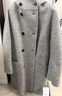 朗姿羊毛復古學(xué)院風(fēng)連帽毛呢外套高級感雙面呢大衣2025年冬季新款 淺灰色 S 曬單實(shí)拍圖