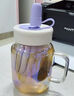 哈爾斯玻璃杯女生高顏值花茶吸管杯子大容量茶水分離 綺麗柔粉700ML 曬單實(shí)拍圖
