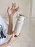伊千錦保溫杯女款水杯食品級不銹鋼高顏值2025新款外出大容量茶水分離杯 【顯溫316款】奶芙白 600ml 送杯刷提繩/杯蓋可喝水 曬單實(shí)拍圖