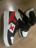 特步童鞋男童女童中大童時(shí)尚百搭透氣休閑運動(dòng)兒童板鞋 黑/特步白/狀元紅 35 曬單實(shí)拍圖