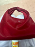 MUVA宋妍霏同款三角飯團手提包單肩斜挎女士小拎包送女友 派對紅 曬單實(shí)拍圖