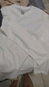 HTBT女士純棉白色長(cháng)袖t恤新款洋氣寬松上衣春秋打底衫女內搭上衣學(xué)生 白色 M（100-120斤） 曬單實(shí)拍圖