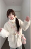 菲司爾特羊羔毛外套女2025秋冬新款小香風(fēng)牛角扣羊羔絨外套小個(gè)子加絨棉服 白色 內里加棉 S 【適合85-100斤】 曬單實(shí)拍圖
