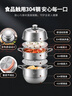 美廚（maxcook）蒸鍋全304不銹鋼34cm三層蒸鍋感溫復底湯鍋 燃氣電磁爐通用MCZ767 曬單實(shí)拍圖