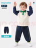 馬卡樂(lè )春季嬰幼兒男童衛褲運動(dòng)寬松舒適透氣百搭束腳長(cháng)褲 寶藍 80 曬單實(shí)拍圖