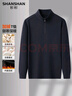 SHANSHAN杉杉長(cháng)袖T恤2025冬新款半高領(lǐng)休閑百搭上衣商務(wù)親膚保暖打底衫男 藏青色 2XL /185 曬單實(shí)拍圖