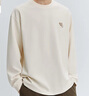 太平鳥(niǎo)男裝立體肌理感長(cháng)袖T恤2025春圓領(lǐng)刺繡打底衫舒適體恤 米白 第二批建議拍小一碼 3XL 曬單實(shí)拍圖