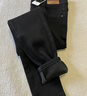 高腰加絨九分牛仔褲女冬季加厚緊身加大碼小腳褲外穿胖200斤 黑色 黑絨長(cháng)褲 36 【170-185斤】 曬單實(shí)拍圖