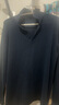 恒源祥春秋男士德羊毛絨長(cháng)袖T恤翻領(lǐng)厚款Polo衣衫休閑外搭內穿中年純色 POLO衫-【上青】 XL 175【135-150斤】 曬單實(shí)拍圖