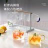 憶壺茶涼水杯玻璃帶把手家用待客辦公室耐熱高硼硅泡茶果汁杯6只套裝 曬單實(shí)拍圖