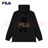 斐樂(lè )FILA斐樂(lè )官方女子【加絨】保暖多彩開(kāi)衫連帽小熊外套  160/80A/S 曬單實(shí)拍圖
