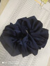 左歐頭花發(fā)圈韓式布藝頭繩女簡(jiǎn)約氣質(zhì)緞面小皮筋扎頭發(fā)大人粗純色發(fā)繩 藏青色 曬單實(shí)拍圖