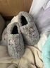 大嘴猴包跟棉拖鞋男2025秋冬新款室內居家防滑防臭厚底踩屎感棉鞋女外穿 灰色 42-43 適合41-42【內長(cháng)255mm】 曬單實(shí)拍圖