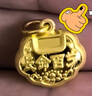 潮宏基 寶護系列 兒童寶寶長(cháng)命鎖足金黃金吊墜金鎖鎖包 計價(jià)情人節禮物 長(cháng)命百歲鎖 1.7克 曬單實(shí)拍圖
