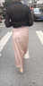 麥潮尚冰絲緞面醋酸感魚(yú)尾裙半身裙女春夏修身時(shí)尚氣質(zhì)中長(cháng)裙子 香檳色 S 建議85-斤 曬單實(shí)拍圖