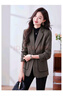 皮爾卡丹（pierre cardin）毛呢西裝外套女春秋2026新款韓版修身感女士酒紅色西服上衣厚 咖啡色西裝單件 咖啡色西裝單件 4XL 建議146-155斤 曬單實(shí)拍圖