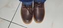 名郎（MELLEN）男鞋新品英倫舒適透氣系帶低幫圓頭時(shí)裝靴復古皮靴防滑耐磨馬丁靴 深棕色 40 曬單實(shí)拍圖