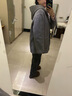 香影【純羊毛】雙面連帽大衣女2025冬季新款呢子灰粉撞色毛呢外套 淺灰 M 160/84A/95-110斤 曬單實(shí)拍圖