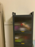 帥仕（shuaishi）廚房用具置物架落地餐邊櫥柜冰箱夾縫收納碗柜微波爐烤箱儲物柜子 灰【頂層加高】5層50長(cháng)-特厚款 曬單實(shí)拍圖