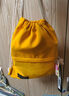 美杜束口袋抽繩雙肩包男女學(xué)生輕便運動(dòng)帆布背包布袋補習補課包小背包 抽帶背包【黃色】 曬單實(shí)拍圖