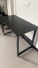馨美凱電腦桌臺式家用簡(jiǎn)易書(shū)桌辦公桌簡(jiǎn)約現代工作臺租房臥室學(xué)習寫(xiě)字桌 【單桌1.6cm厚桌面】黑架+碳纖色 長(cháng)120cm*寬60cm*高74cm 曬單實(shí)拍圖