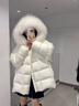 COCO LIMITED云朵大被子防潑水超蓬松0壓感 進(jìn)口貉子毛領(lǐng)安心95白鵝絨羽絨服 云朵白 M 曬單實(shí)拍圖