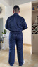 梵可梵（fankefan）噴漆連體工作服男裝定制春秋機修汽修一體工服耐磨連體衣勞保服 深藍連體服 L /170 曬單實(shí)拍圖