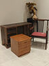 雙暗格床頭柜全實(shí)木設計收納柜新中式家用簡(jiǎn)約玄關(guān)保險柜儲物柜 胡桃木色（刷卡鎖） 50*50*52 曬單實(shí)拍圖