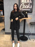 恒源祥毛呢大衣女毛呢外套女秋冬款雙面呢加厚呢子大衣小個(gè)子顯瘦中長(cháng)款 黑色 S 90-105斤 曬單實(shí)拍圖