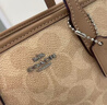 蔻馳（COACH）【官方授權店】女士city15小號單肩斜挎包托特包送女友禮物 CW032SVPWH淺卡其豆沙粉 曬單實(shí)拍圖