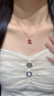Grace Girl鉆石小鹿項鏈女士新年元旦節平安夜禮物玫瑰金吊墜輕奢送女友生日 鉆石小鹿項鏈-紅瑪瑙 曬單實(shí)拍圖
