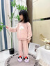 ELLE BABY童裝兒童家居服加絨套裝男女童珊瑚絨睡衣秋冬加厚保暖小狗粉120 曬單實(shí)拍圖