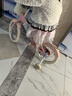 貝琦童兒童自行車(chē)2-3-4-5-6-7-8-9歲男女孩寶寶小孩折疊腳踏單車(chē) 莫菲粉【米胎】+加寬暴君輪+98裝 16寸【身高105-115厘米，約4-6歲 曬單實(shí)拍圖
