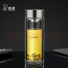 希諾雙層玻璃杯抗菌隔熱高檔車(chē)載水杯男2025新款鈦杯泡茶杯子X(jué)N-9103K 曬單實(shí)拍圖