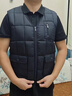 OEMG冬季加厚保暖棉馬甲男輕薄內穿羊羔絨爸爸背心中老年休閑馬甲 黑色加絨大口袋馬甲 拉鏈款 XL 建議115斤左右 曬單實(shí)拍圖