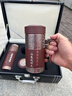 檀軒閣紫砂茶杯紫砂保溫杯高檔紀念水杯定制刻字送父親母親老師節日禮物 百福磨砂黑直杯-紅色禮盒350ML 曬單實(shí)拍圖