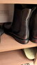 愛(ài)步（ECCO）靴子女 時(shí)尚潮流百搭冬季切爾西女靴牛皮粗跟短靴女 型塑266503 黑色26650301001 37 曬單實(shí)拍圖