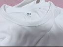 優(yōu)衣庫女裝柔滑彈力棉質(zhì)圓領(lǐng)T恤/長(cháng)袖基礎版型內搭新款480869 00 白色 S /155/80A 曬單實(shí)拍圖