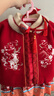 巴拉巴拉童裝女童漢服套裝秋冬新年季寶寶保暖紅色拜年服208424104003 曬單實(shí)拍圖