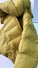 三彩2025冬季新款易打理連帽羽絨服設計感蝙蝠袖90白鴨絨短款M 芥末綠 S 155/80A 曬單實(shí)拍圖