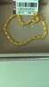 六福珠寶足金吉祥結黃金手鏈女款手飾 計價(jià) B01G0014DS 4.29克(含工費399元) 有延長(cháng)鏈 曬單實(shí)拍圖