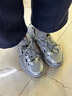 人本（RENBEN）銀色復古老爹鞋透氣網(wǎng)面2025春秋高顏值厚底增高男登山運動(dòng)鞋 曬單實(shí)拍圖