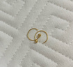 賽菲爾黃金耳飾女5G足金簡(jiǎn)約光珠耳環(huán)送女友 C字款 約0.65克 曬單實(shí)拍圖